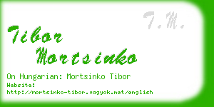 tibor mortsinko business card